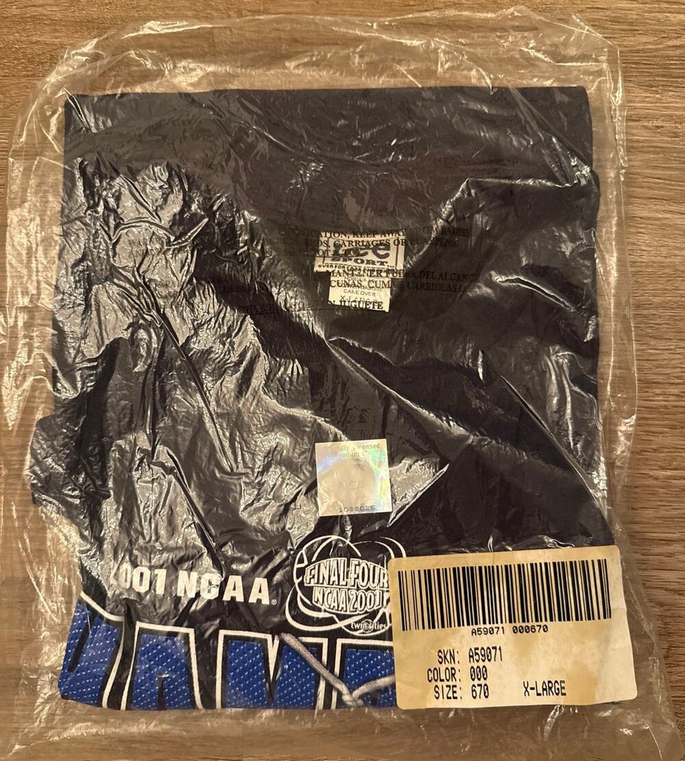 Vintage Duke Blue Devils Shirt Mens XL Lee Sport 2001 National Champions NWOT